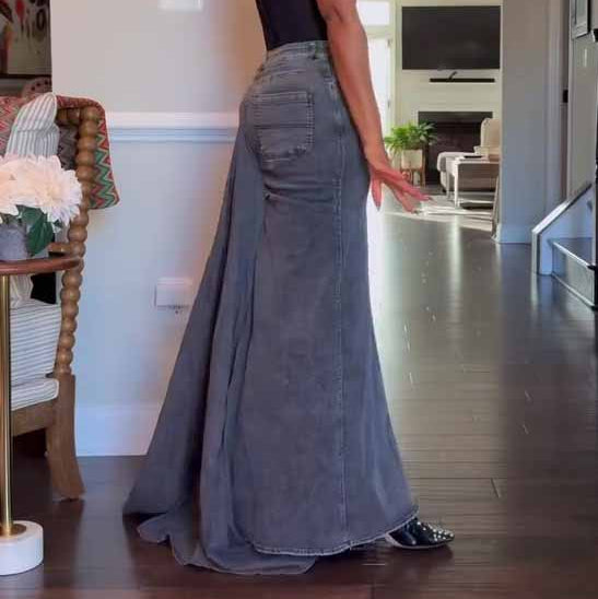 Denim Bodycon Maxi Skirt