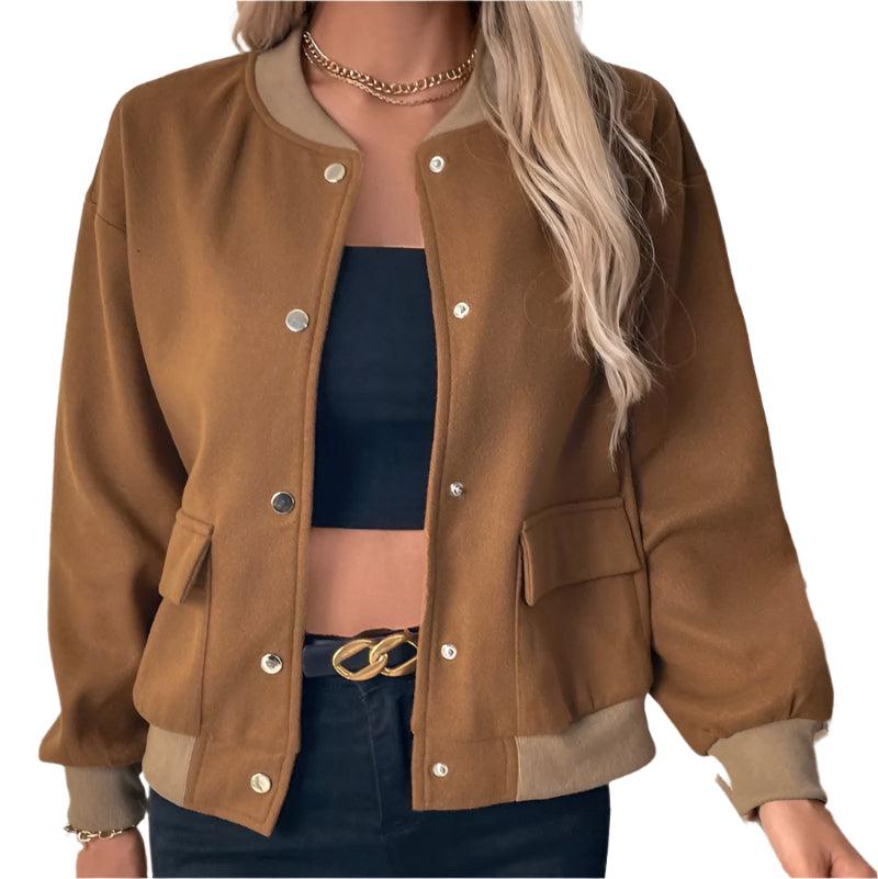 Snap down long sleeve jacket