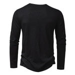 Long-sleeved Pullover Top - black