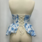 Fishtail Hem Boning Bustier Top