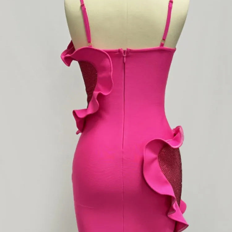 Pink Mini Bandage Dress