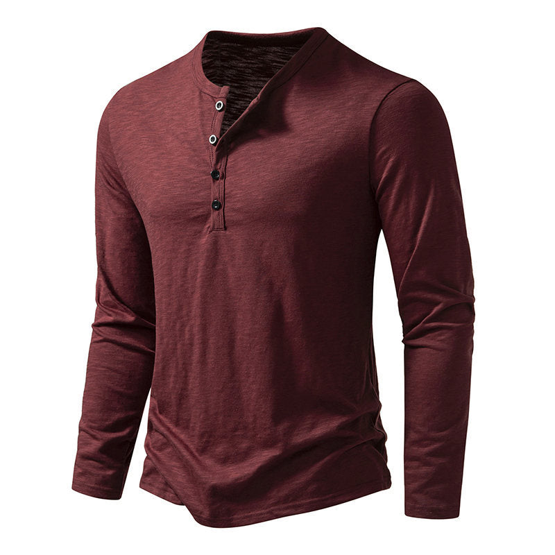 Long-sleeved Pullover Top - maroon