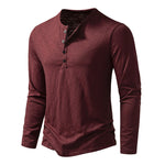 Long-sleeved Pullover Top - maroon