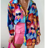 Printed Mid Length Shirt - runwayfashionista.com