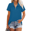 Short sleeved zippered t-shirt