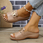 Ins Chain Peep Toe Sandals - lotus