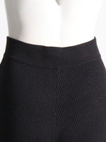 High Waist Silhouette Knitted Fleece Covering Pants - runwayfashionista.com