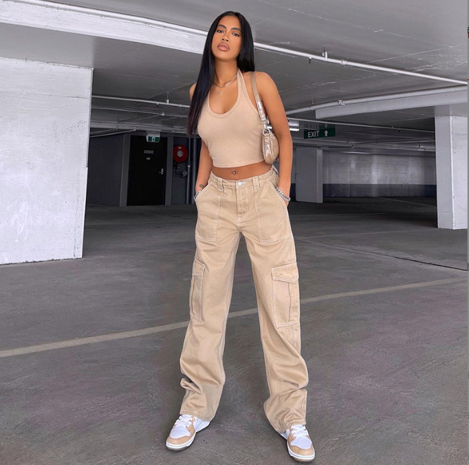 High Waist Straight Sleeve Panel Pants - runwayfashionista.com