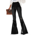 Denim Flared Elastic Waist Jeans - runwayfashionista.com