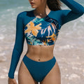 Sun Protection Printed Bikini Set - runwayfashionista.com