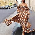 Boho Dress Off Shoulder Maxi Dress - runwayfashionista.com