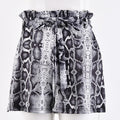 Plus Size Snake Print Shorts - runwayfashionista.com