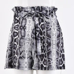 Plus Size Snake Print Shorts - runwayfashionista.com