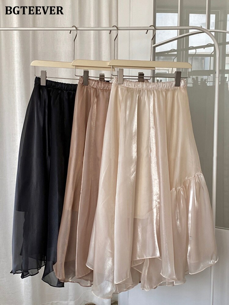 Elegant Irregular Long Skirts - runwayfashionista.com