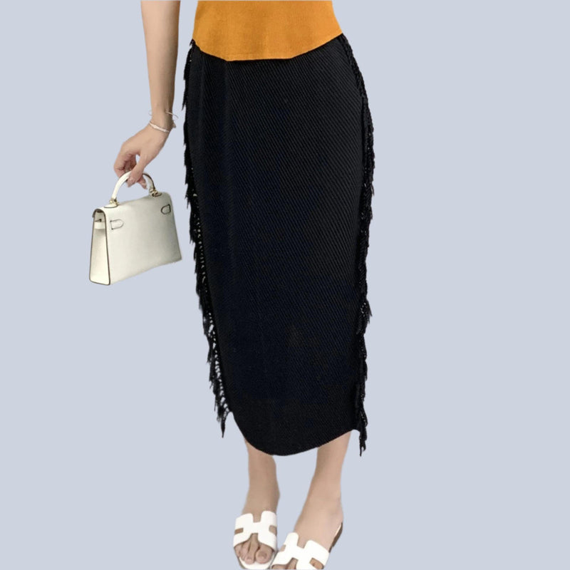 Tassel Knitted Half length Skirt