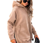 Pocket Style Slit Pullover Hoodie
