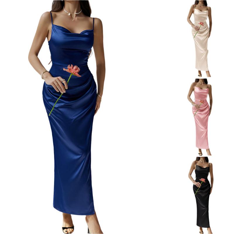 Casual sexy suspender dress -runwayfashionista.com
