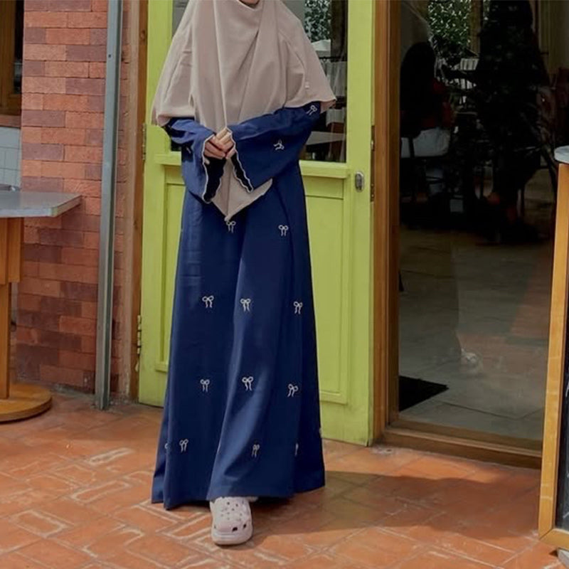 Butterfly Knot Embroidered MidiDress