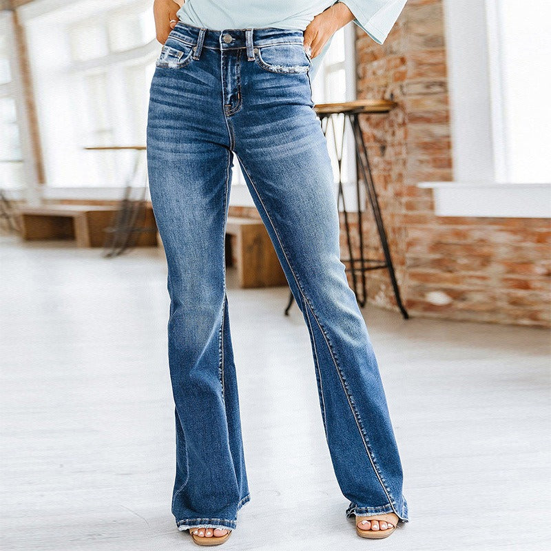 High waisted jeans