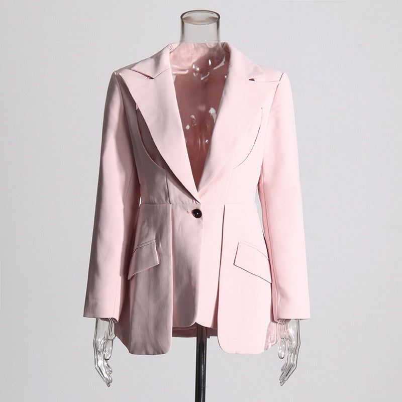 Hollow Out Irregular Suit Jacket