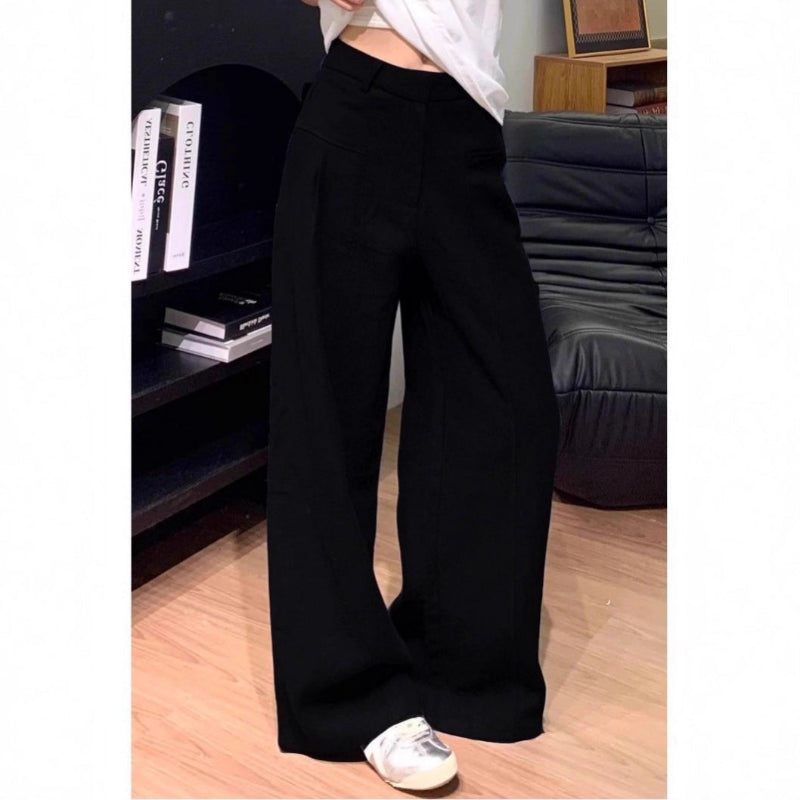 Coastal Sophistication: The Cotton-Ramie Wide-Leg Pant - black