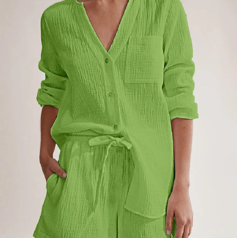 Summer Pajamas Made of Pure Cotton Gauze - runwayfashionista.com
