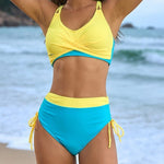 Two-Piece Cross-Tied Bandage Swimsuit