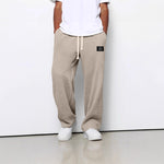 LooseDrawstring Pockets Sports Pants - khaki
