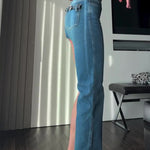 Fashion Single-shoulder Shorts Irregular Jeans