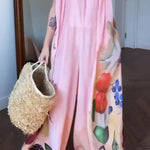 Sleeveless Printed Wide-leg Jumpsuit