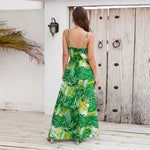 Sleeveless Swing Maxi Dress - green