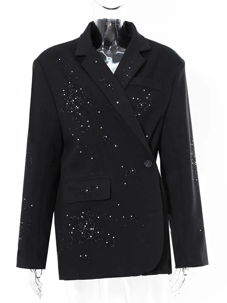 Notched Collar Single Breasted Blazer