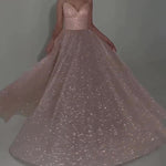 Sequined Backless Evening Maxi Dress