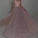 Sequined Backless Evening Maxi Dress