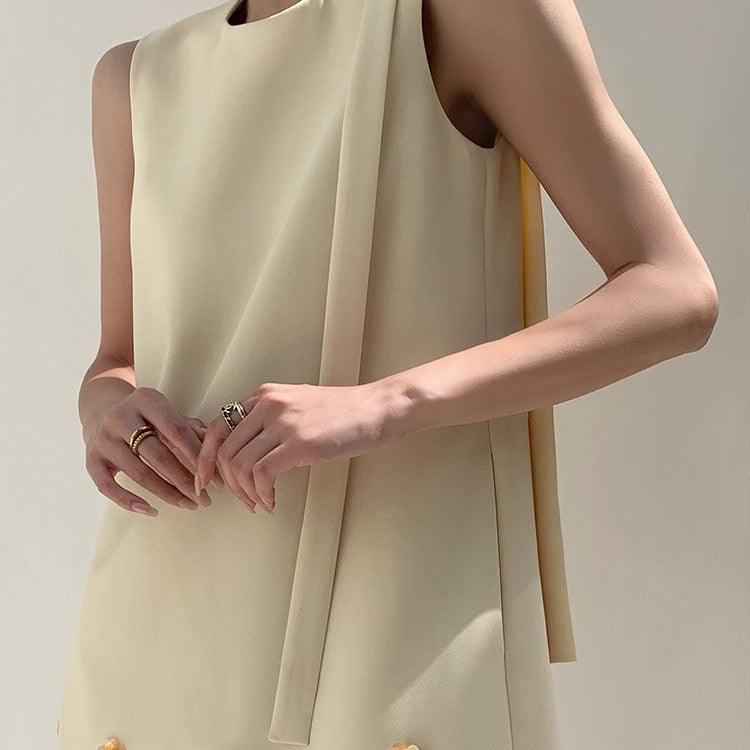 A-line Foral Round Neck Dress