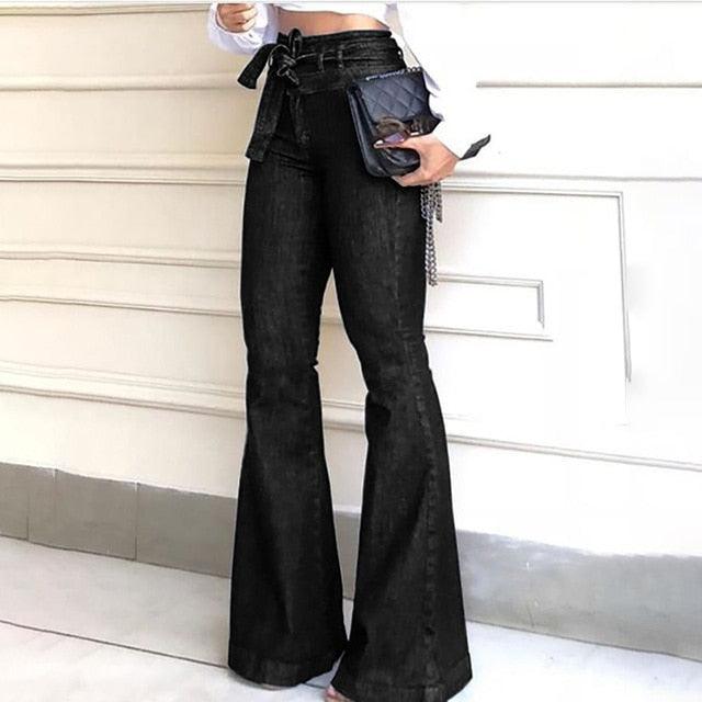 Vintage Ladies Bell Bottom Jeans - runwayfashionista.com