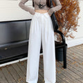 Cuffed Design Long Silk Suit Pants