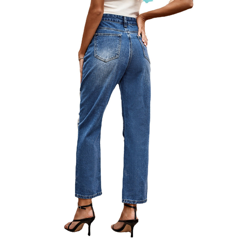 High Waist Loose Street Jeans - runwayfashionista.com