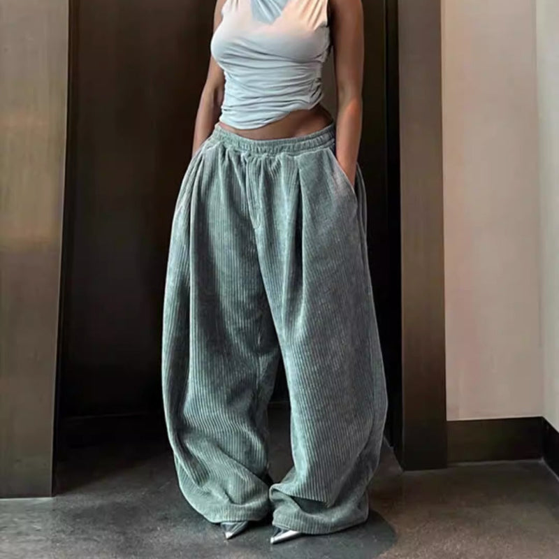 Retro Revival: The Ultimate Y2K Casual Wide-Leg Pants Guide! - blue