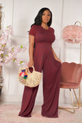 Casual Wide Leg Two Piece Set - runwayfashionista.com