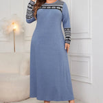 Statement Plus Size Printed Midi Dress