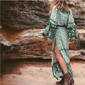 Retro Bohemian Maxi Dress - runwayfashionista.com