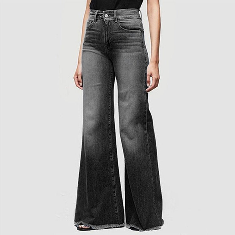 Full Length Loose Wide Leg Jeans - runwayfashionista.com