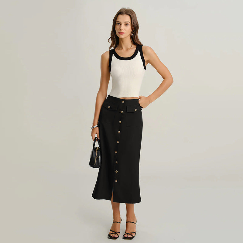Velvet Pencil Skirt: Vintage Slit & Elegant Commute