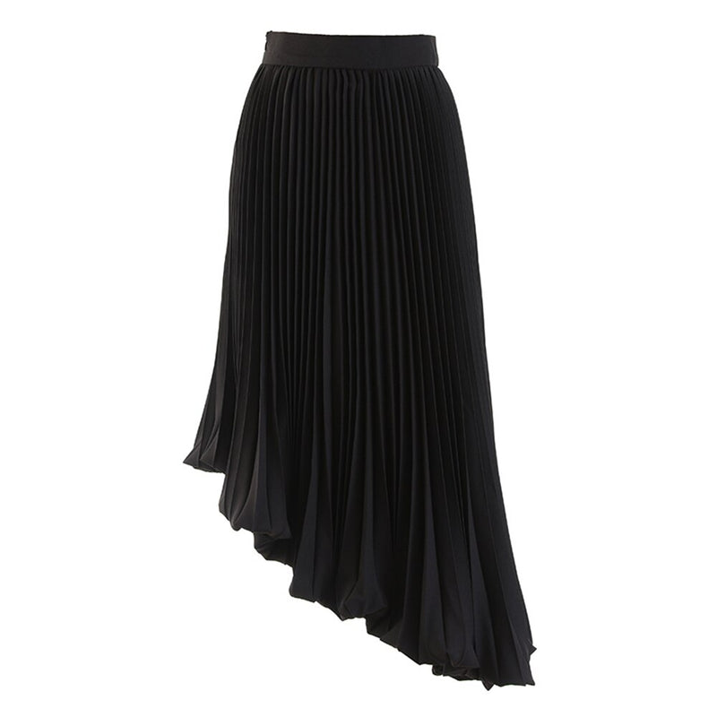 High Waist A Line Irregular Hem Casual Skirts - runwayfashionista.com