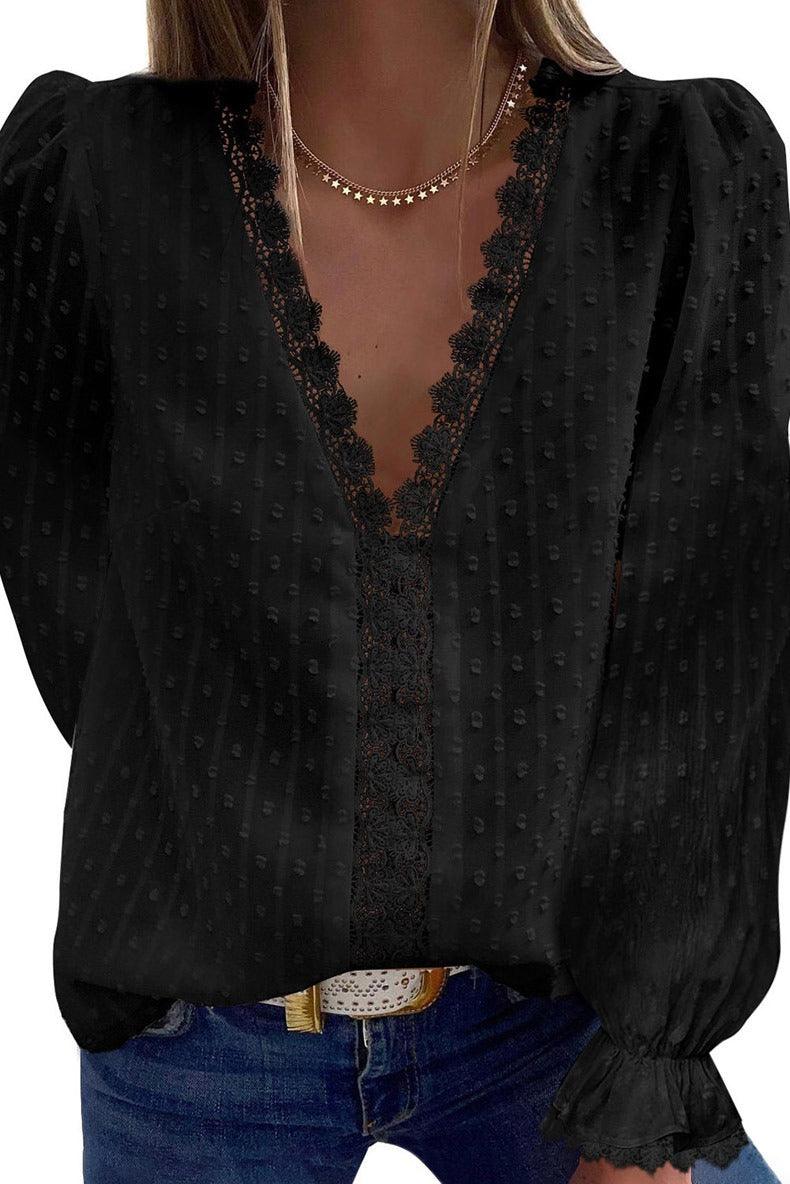 Long Sleeved Chiffon Shirt - runwayfashionista.com