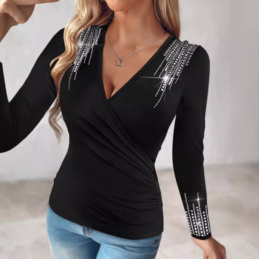 Diamond Cross Long Sleeved Top