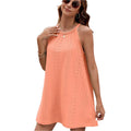 Eyelet sleeveless mini dress - runwayfashionista.com