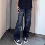 Retro Street Trend Straight Leg Denim Jeans
