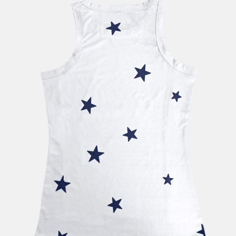 Star Round Neck Tank - runwayfashionistta.com